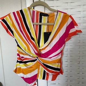 Pretty Little Thing twist strip shirt